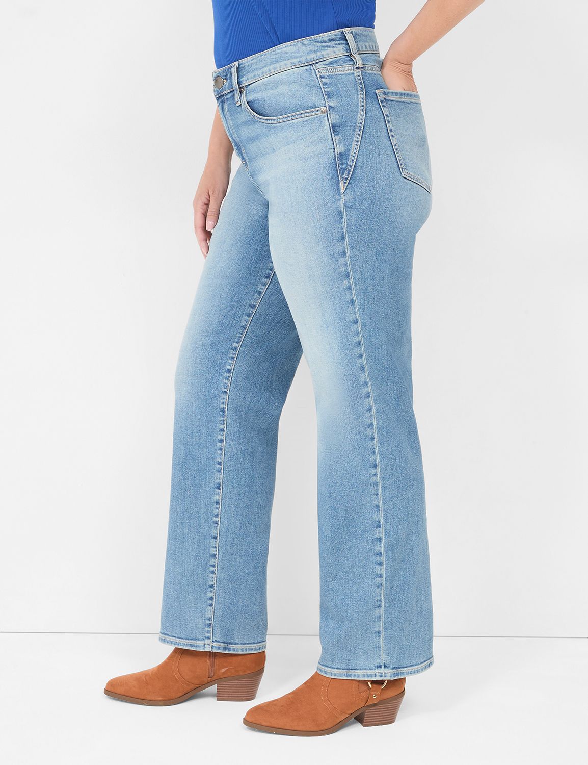 Signature Fit High-Rise Relaxed Boot Jean | LaneBryant