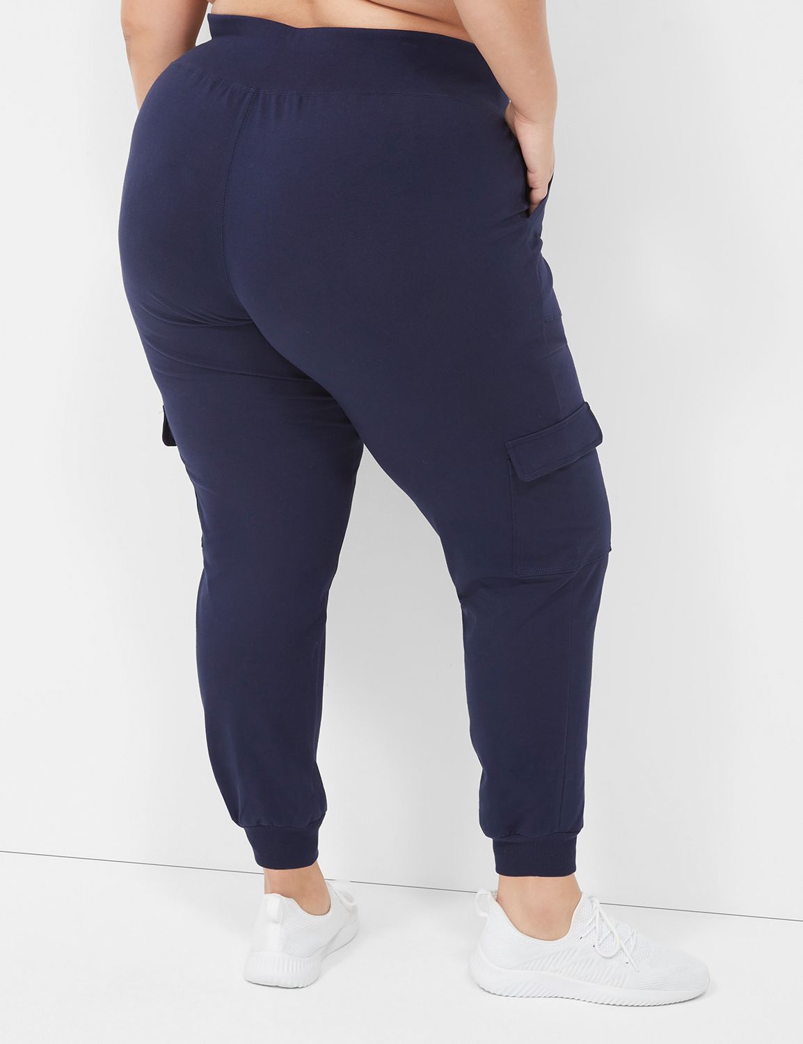 LIVI High-Rise Signature Stretch Slim Cargo Jogger LaneBryant