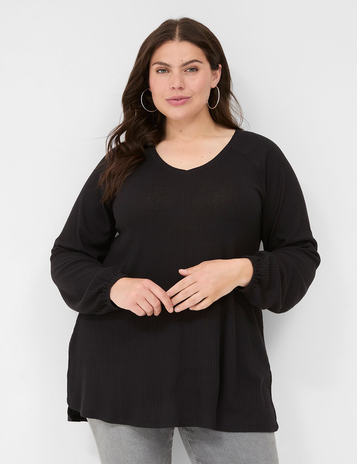 Relaxed Blouson Long Sleeve Raglan Product Image 1