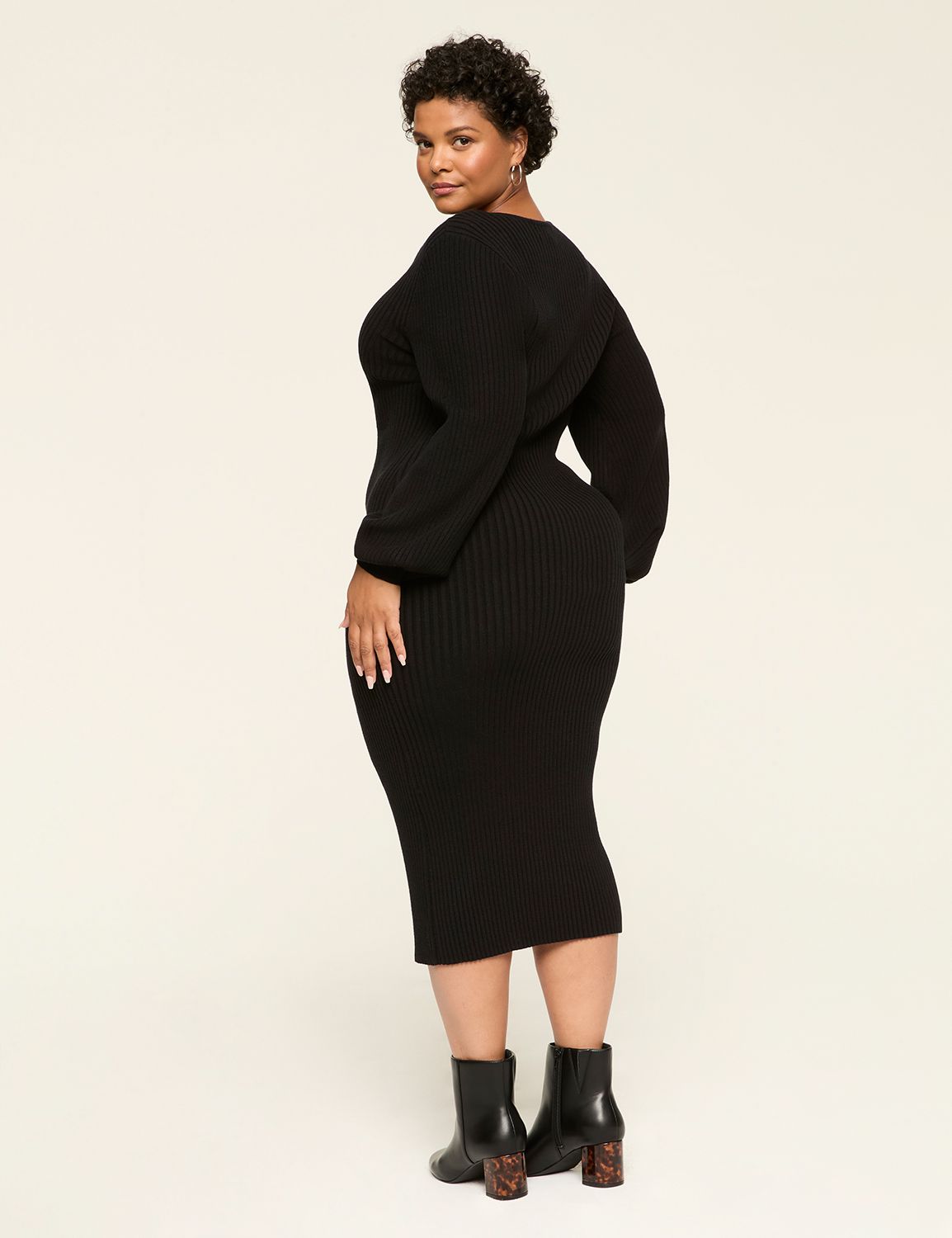 Sweetheart Neck Sweater Dress LaneBryant