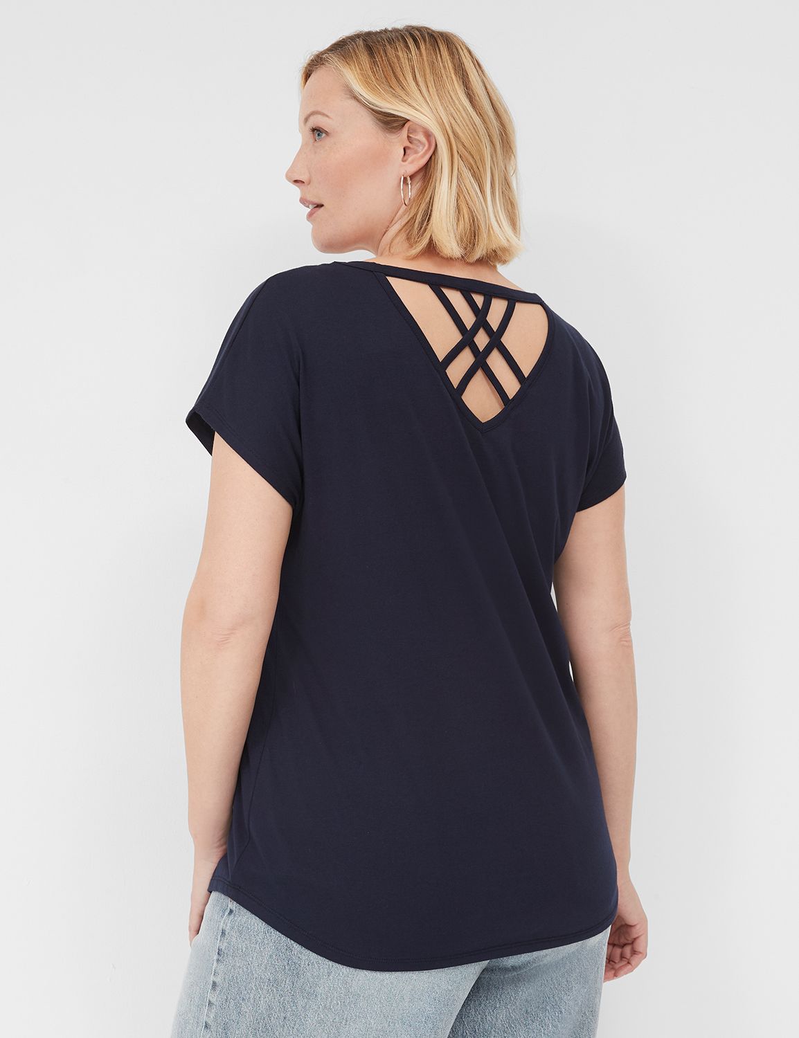 Foiled Strappy Back Dolman Tee F 11 Product Image 2
