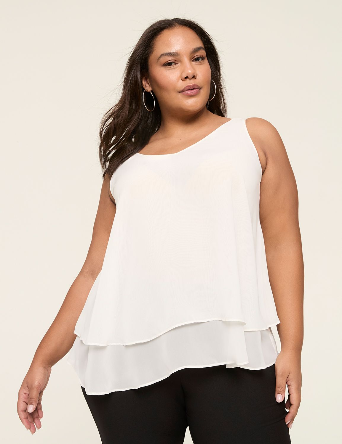 トップス ANDMARY Cotton ribbon tank ivory トップス Cotton ribbon