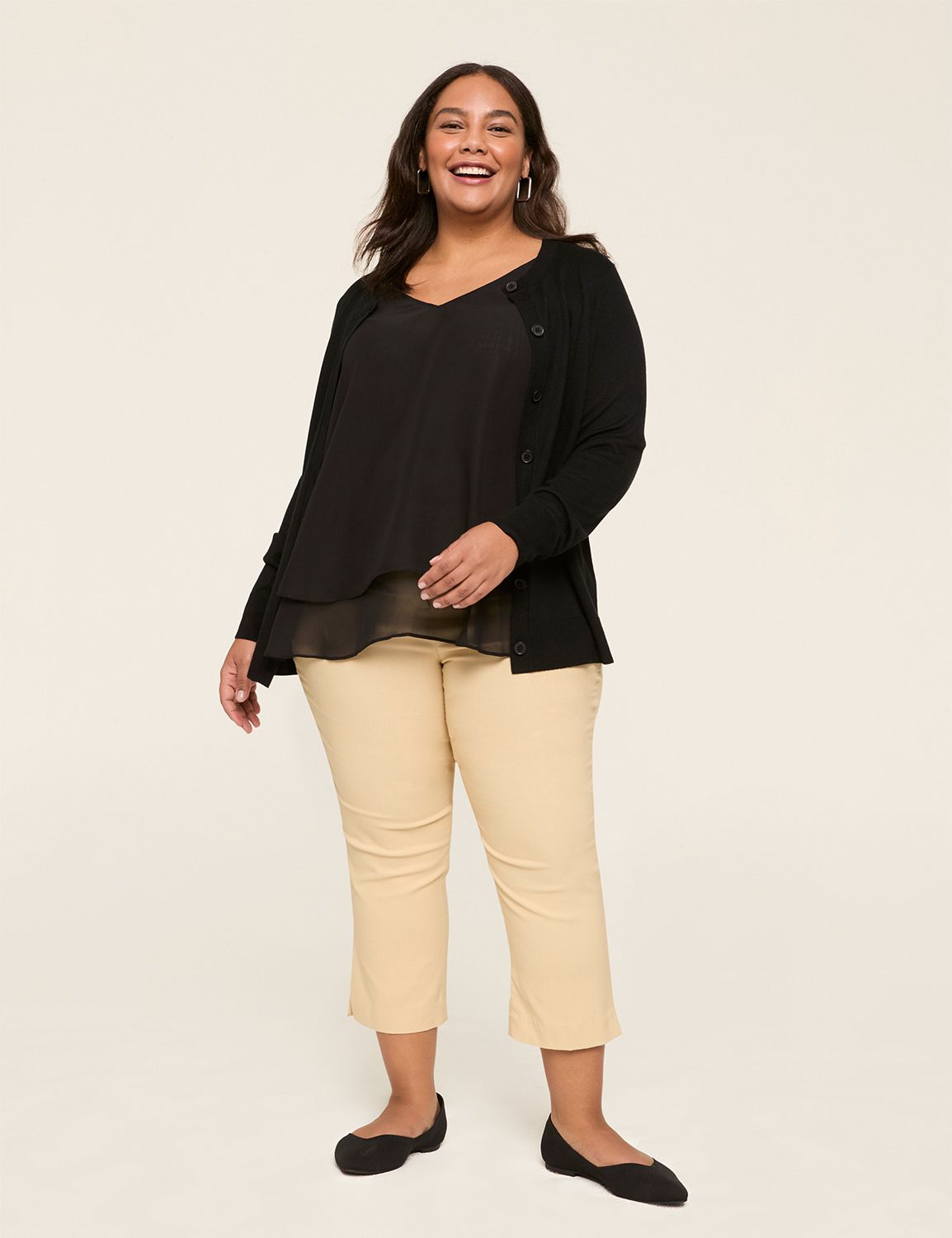 Sleeveless V Neck Swing Double Laye Product Image 3