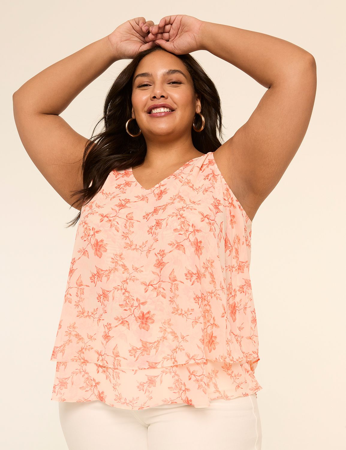 Swing Double-Layer Chiffon Tank