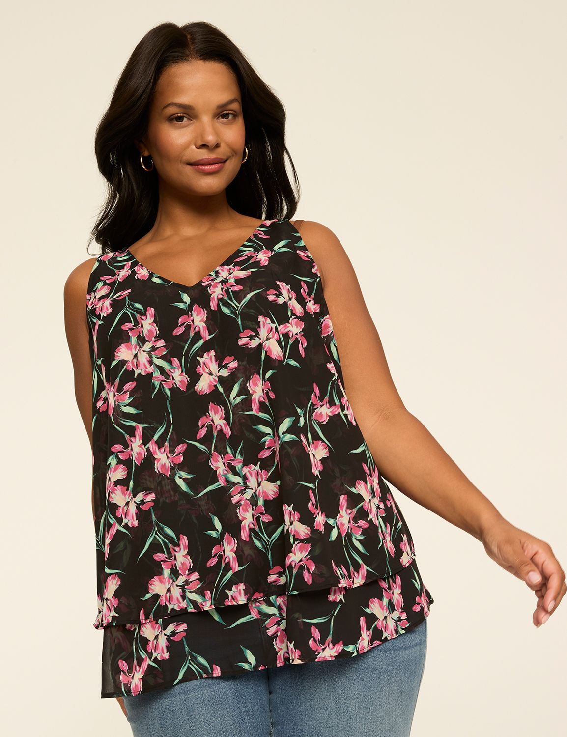 Swing Double-Layer Chiffon Tank