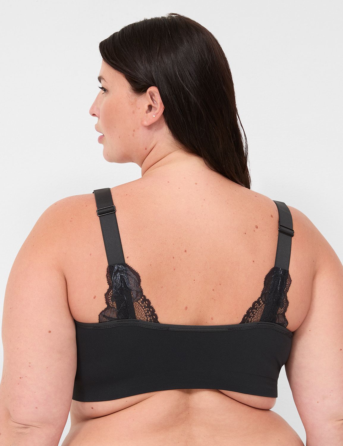 Seamless Bralette Romantic Lace Tri Product Image 2