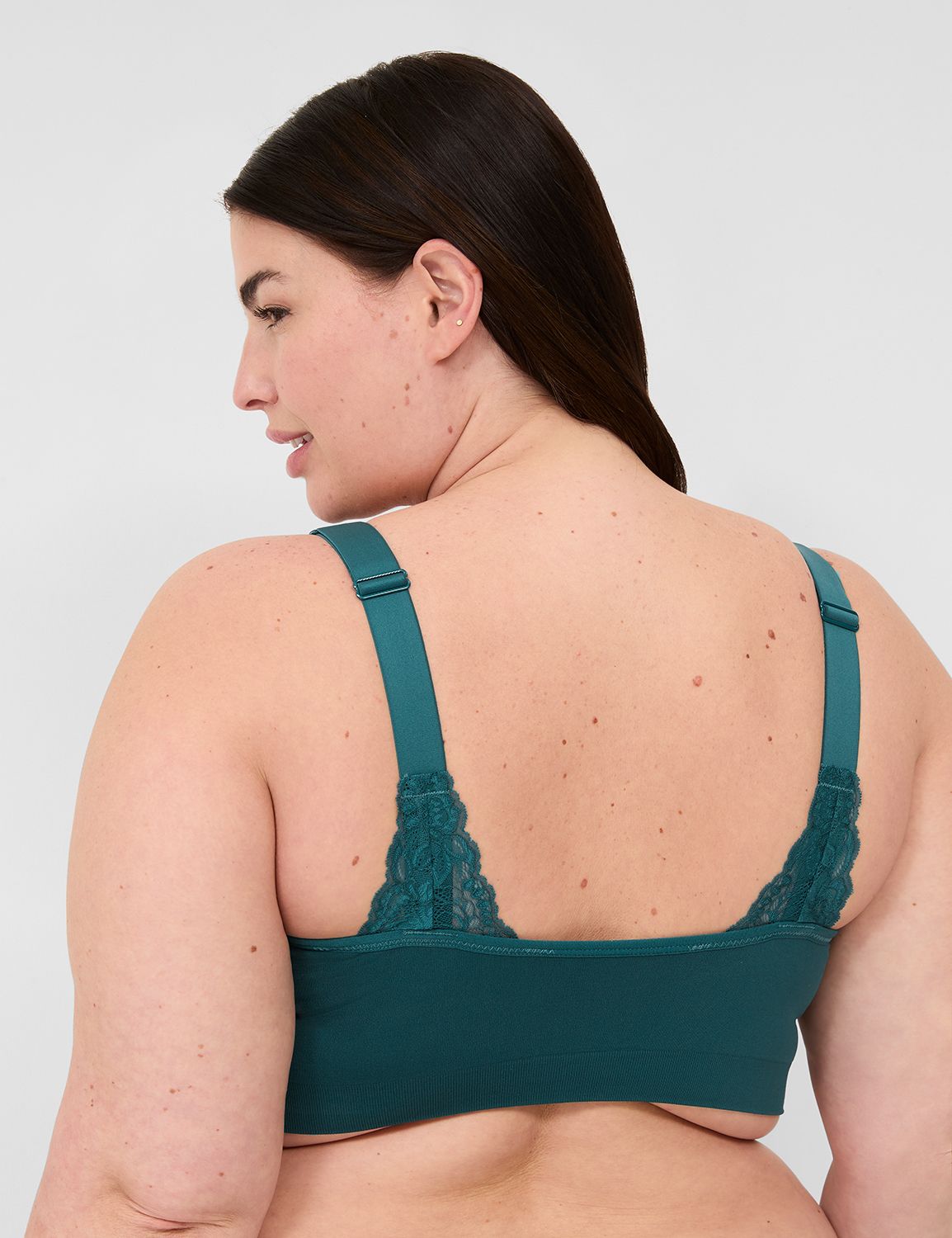 Seamless Bralette Romantic Lace Tri Product Image 2