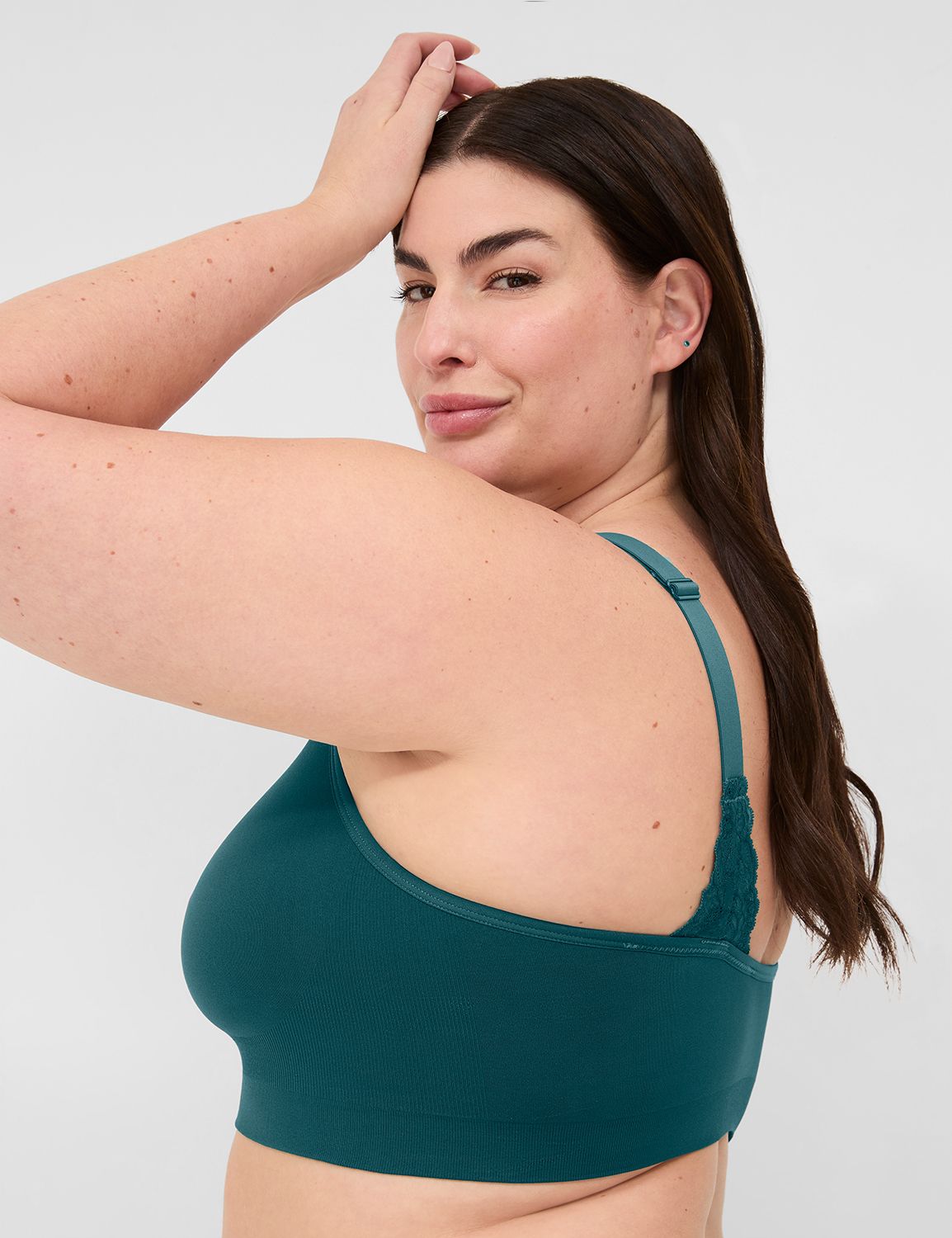 Seamless Bralette Romantic Lace Tri Product Image 3