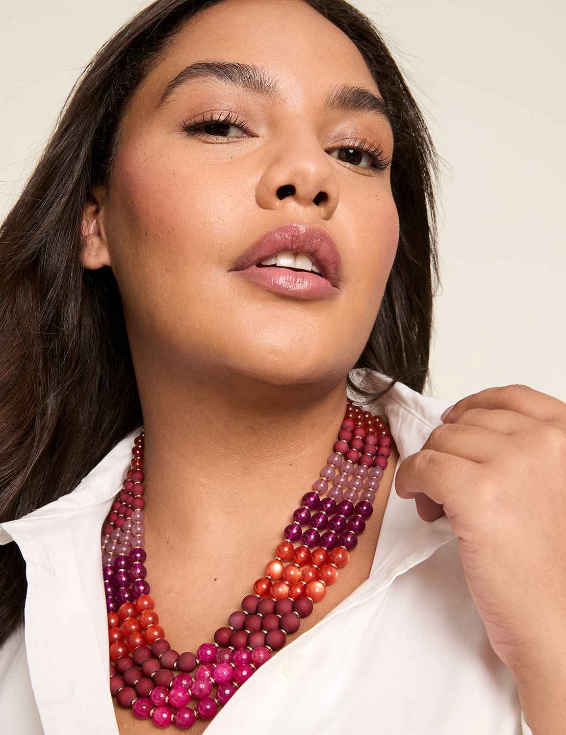 Beaded Multi Row Necklace Product Image 1
