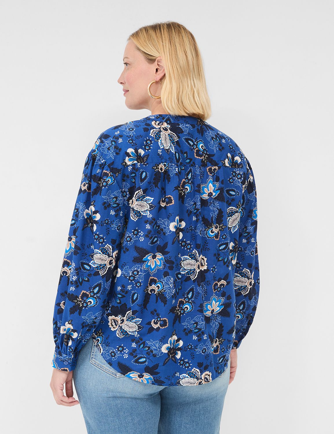 Classic Long Sleeve Ruffled Button Product Image 2