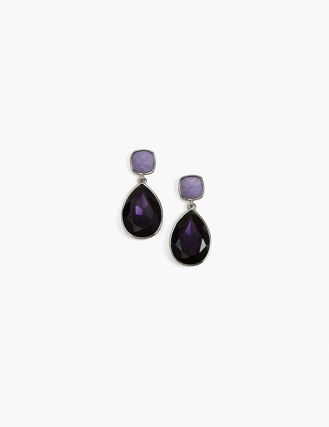 Purple Drop Earrings Product Image 1