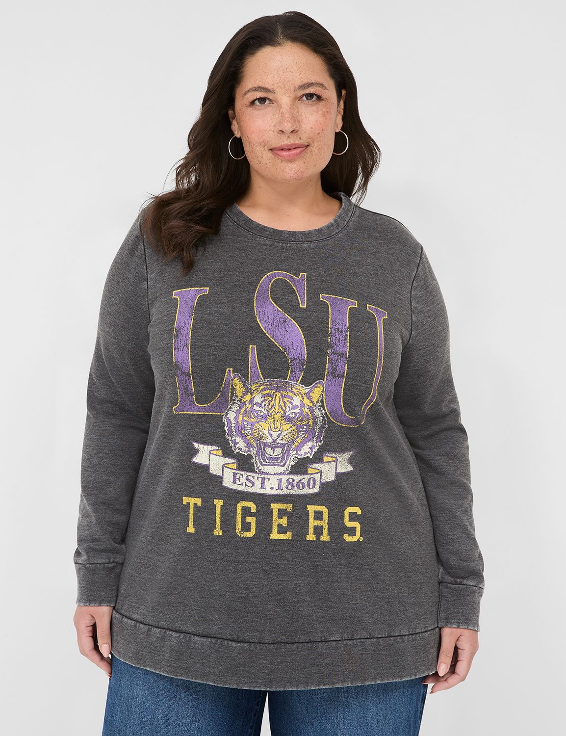 LSU Crew-Neck Graphic Sweatshirt