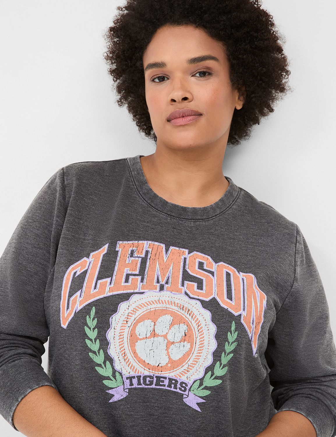 Clemson Crew Neck Graphic Sweatshirt