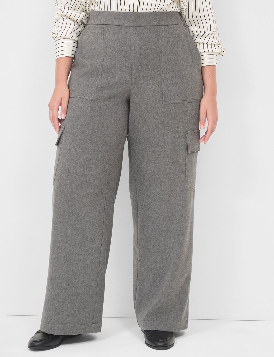 WIDELEG PULL ON CARGO - FLANNEL - 1 Product Image 1