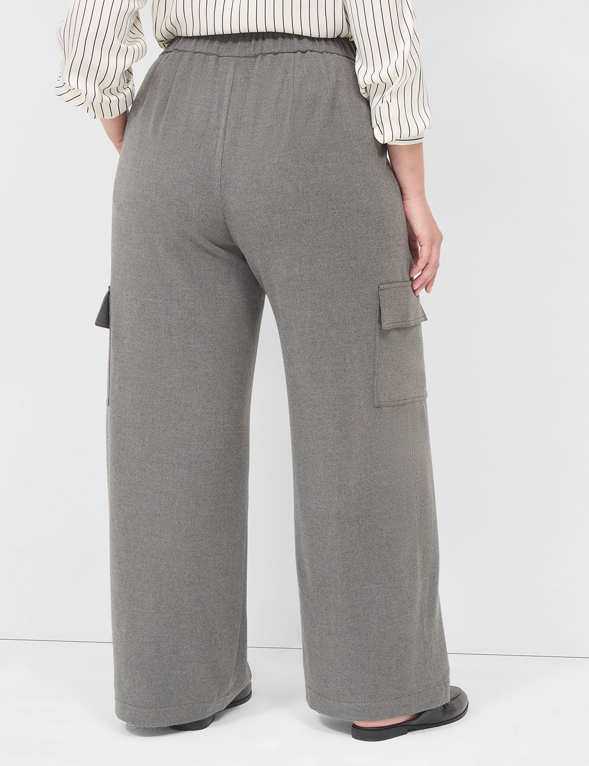 WIDELEG PULL ON CARGO - FLANNEL - 1 Product Image 2