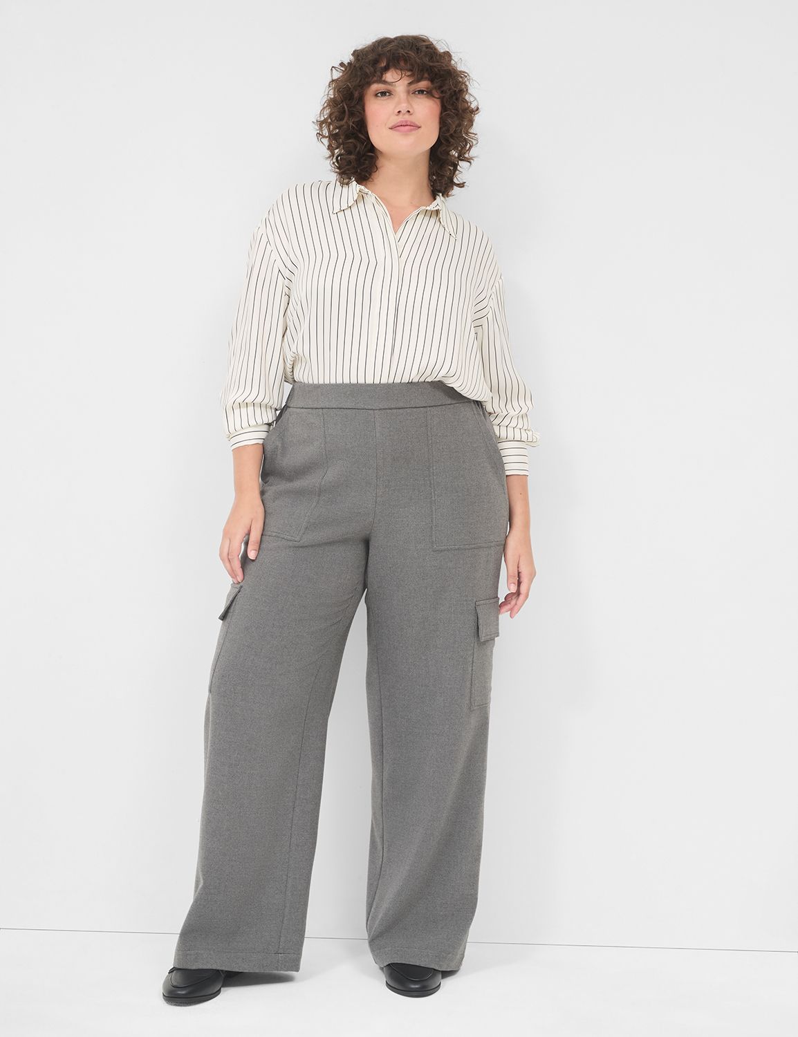 WIDELEG PULL ON CARGO - FLANNEL - 1 Product Image 3