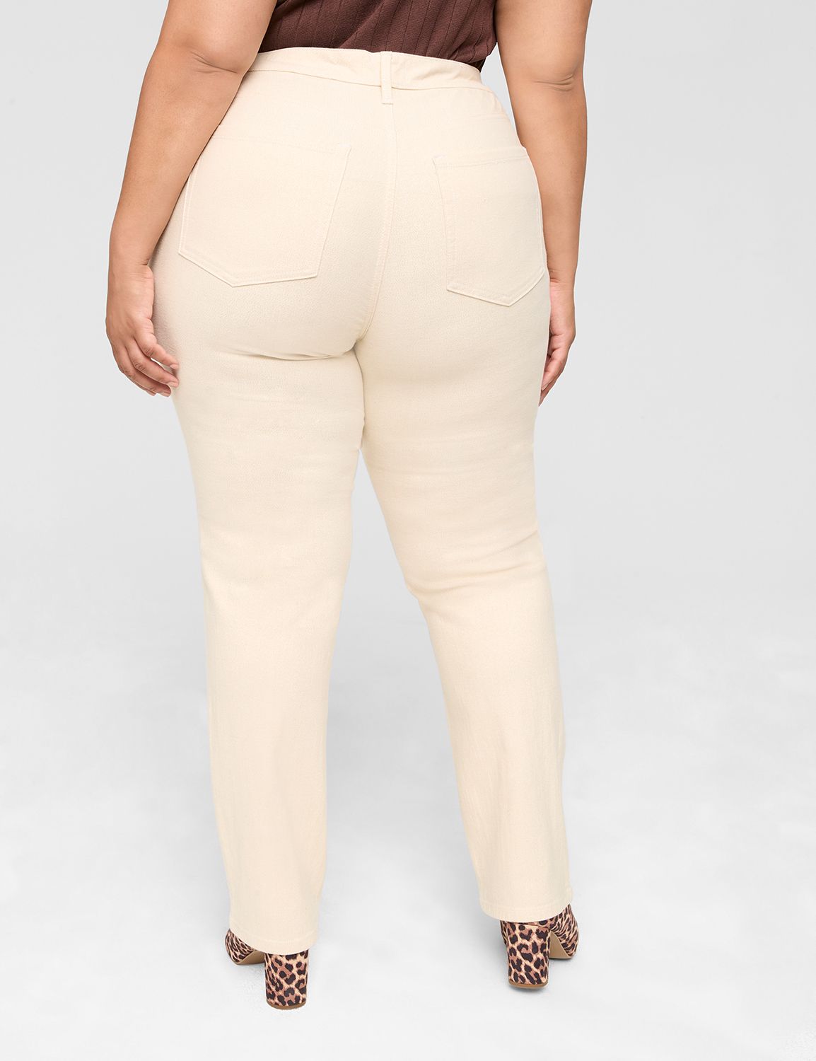 MID RISE SIGNATURE STRAIGHT -  ECRU Product Image 2