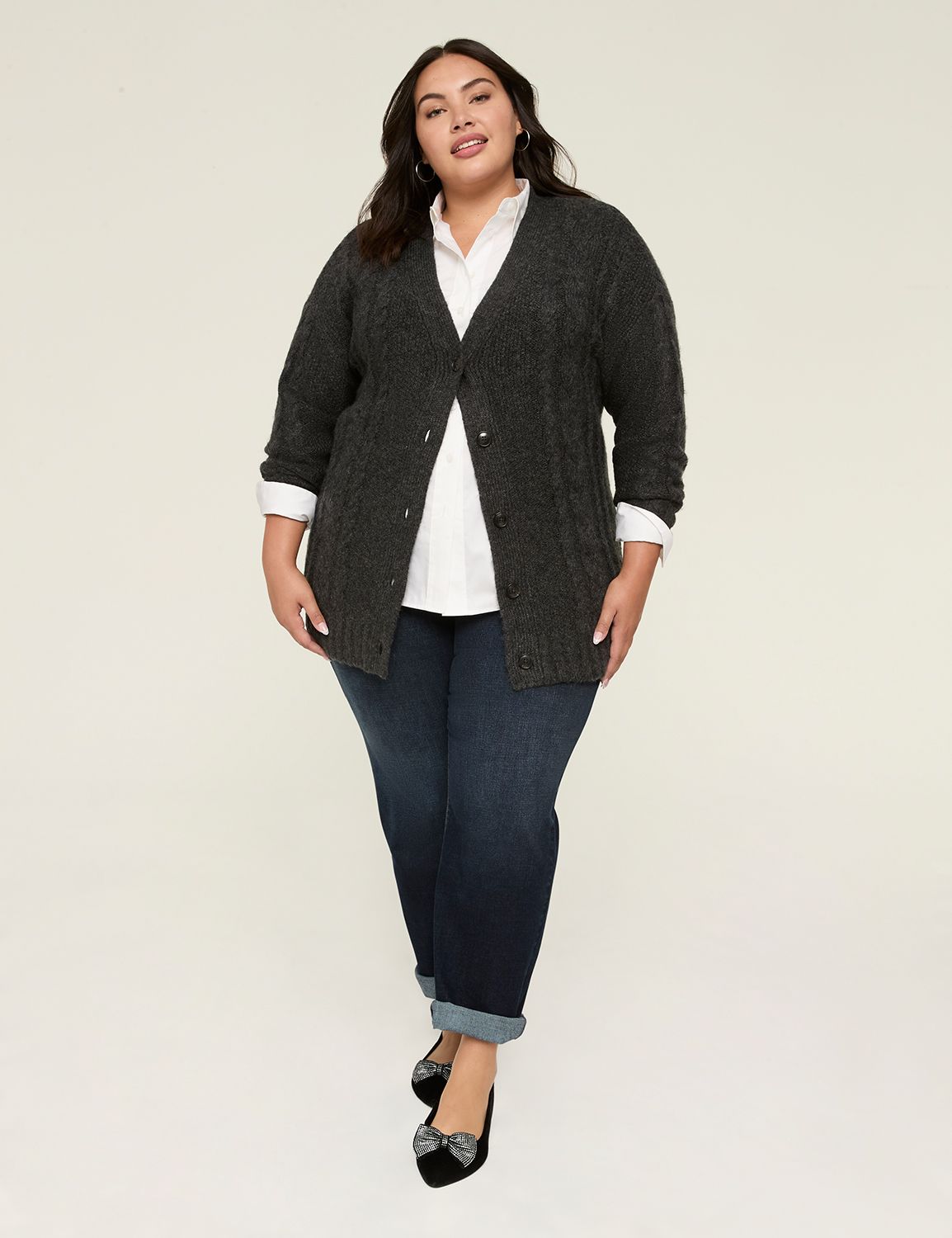Classic Long Sleeve Button Front Ca Product Image 3