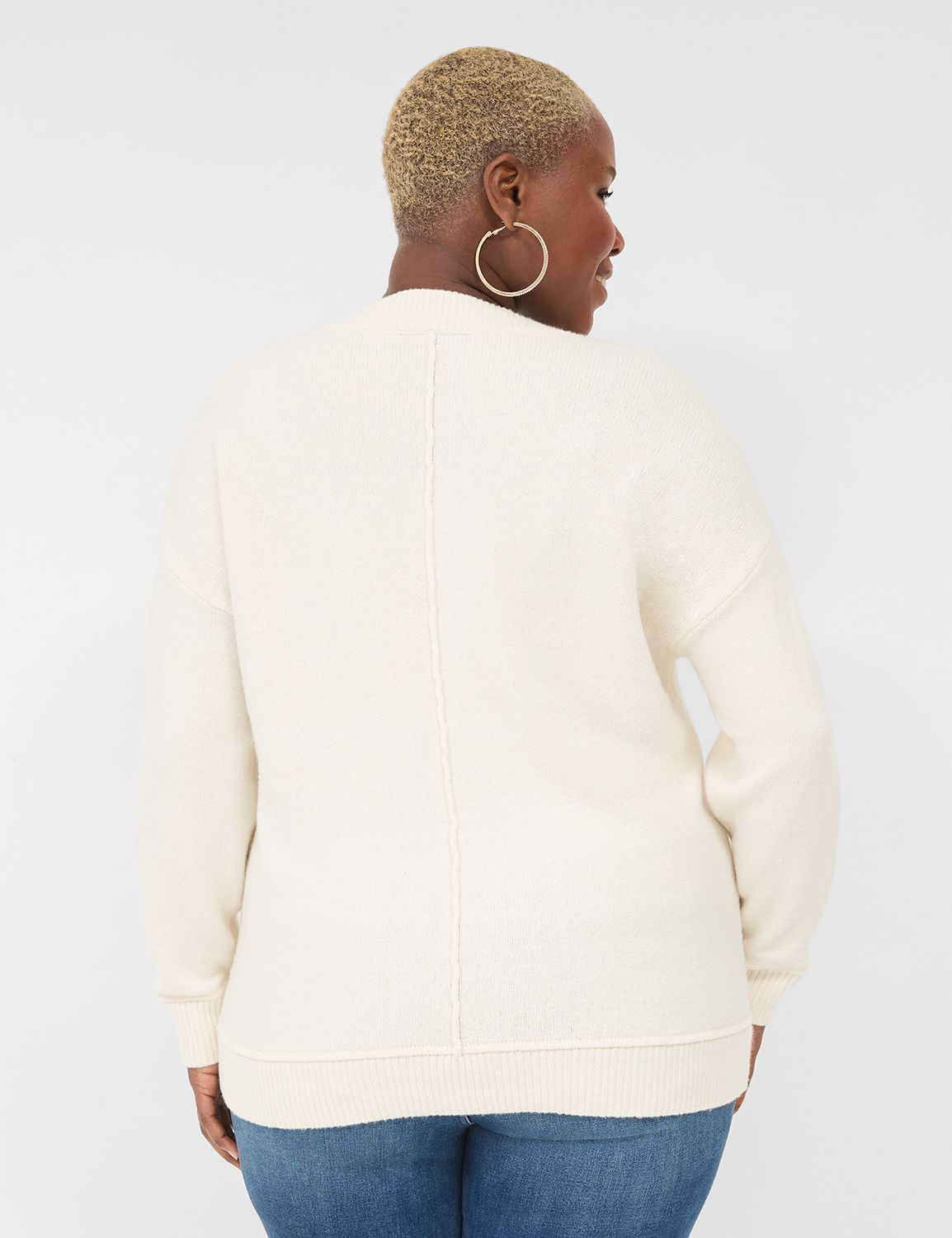 Classic Long Sleeve V-Neck Sweater Product Image 2