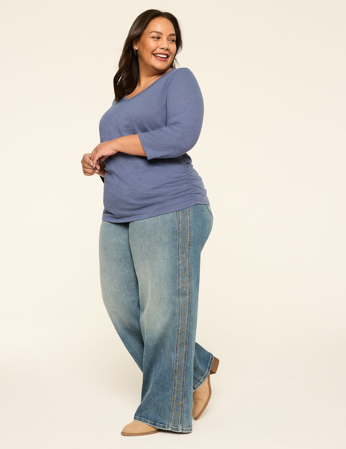 Sleeveless Crew Neck with Side Ruching main image 0