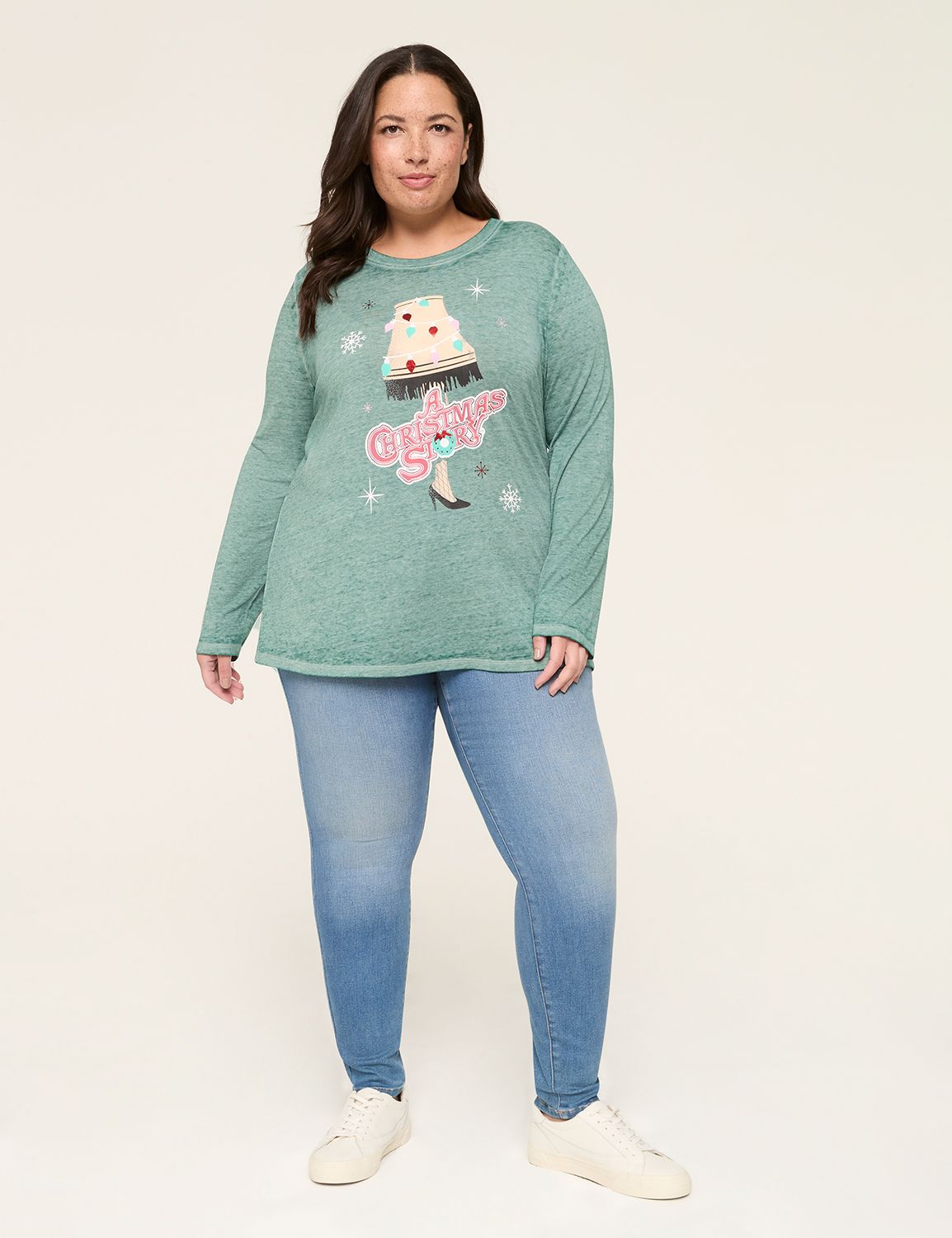 Long Sleeve Crew Neck Pullover Grap Product Image 3