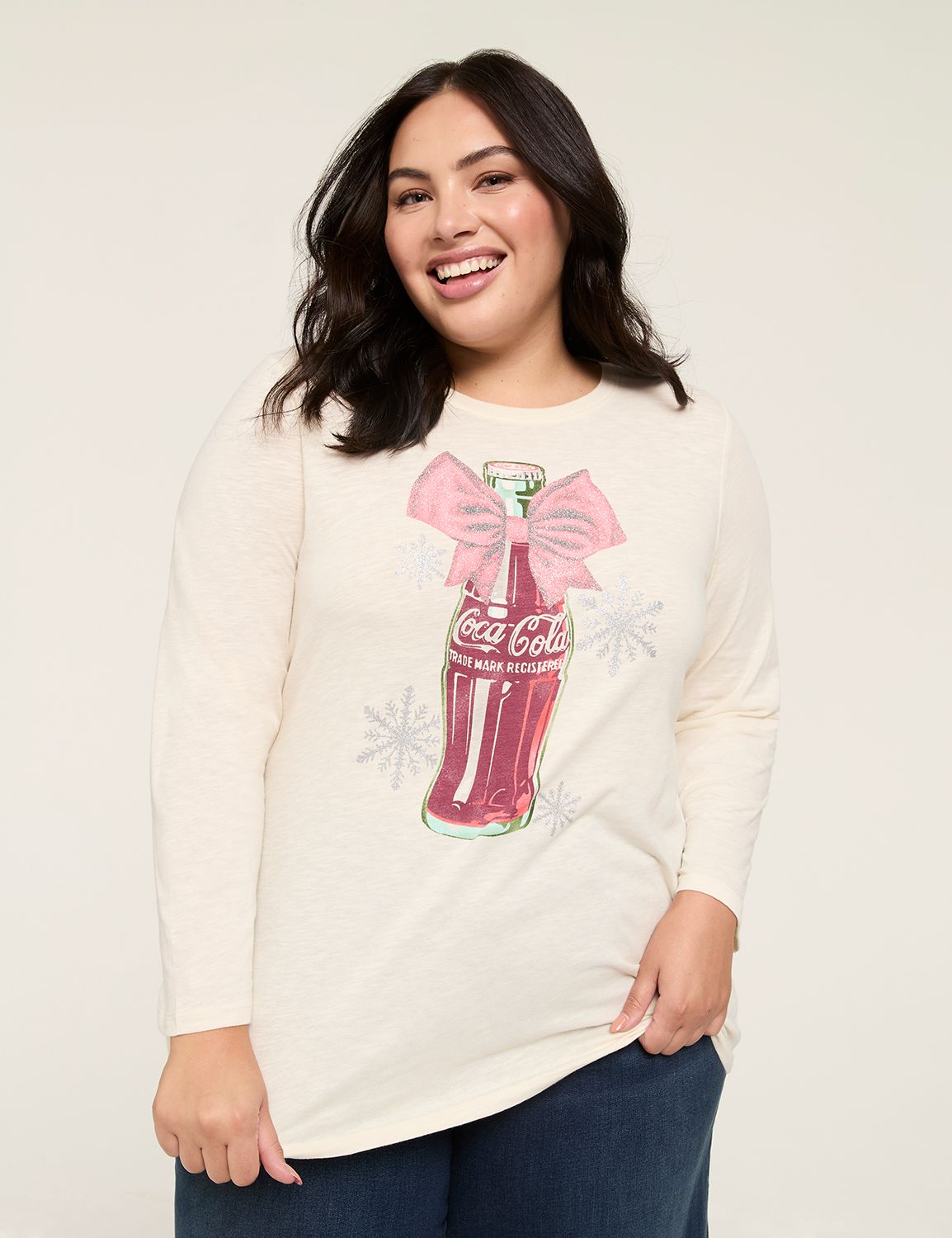 Shimmer Coca-Cola Long-Sleeve Graphic Tee