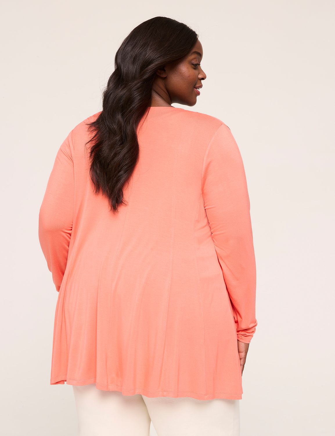 Long Sleeve Open Front Fit And Flar Product Image 2