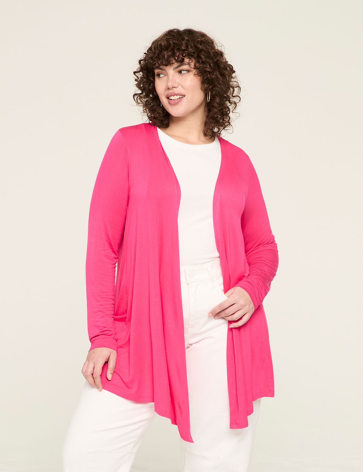 Long Sleeve Open Front Fit And Flar Product Image 1