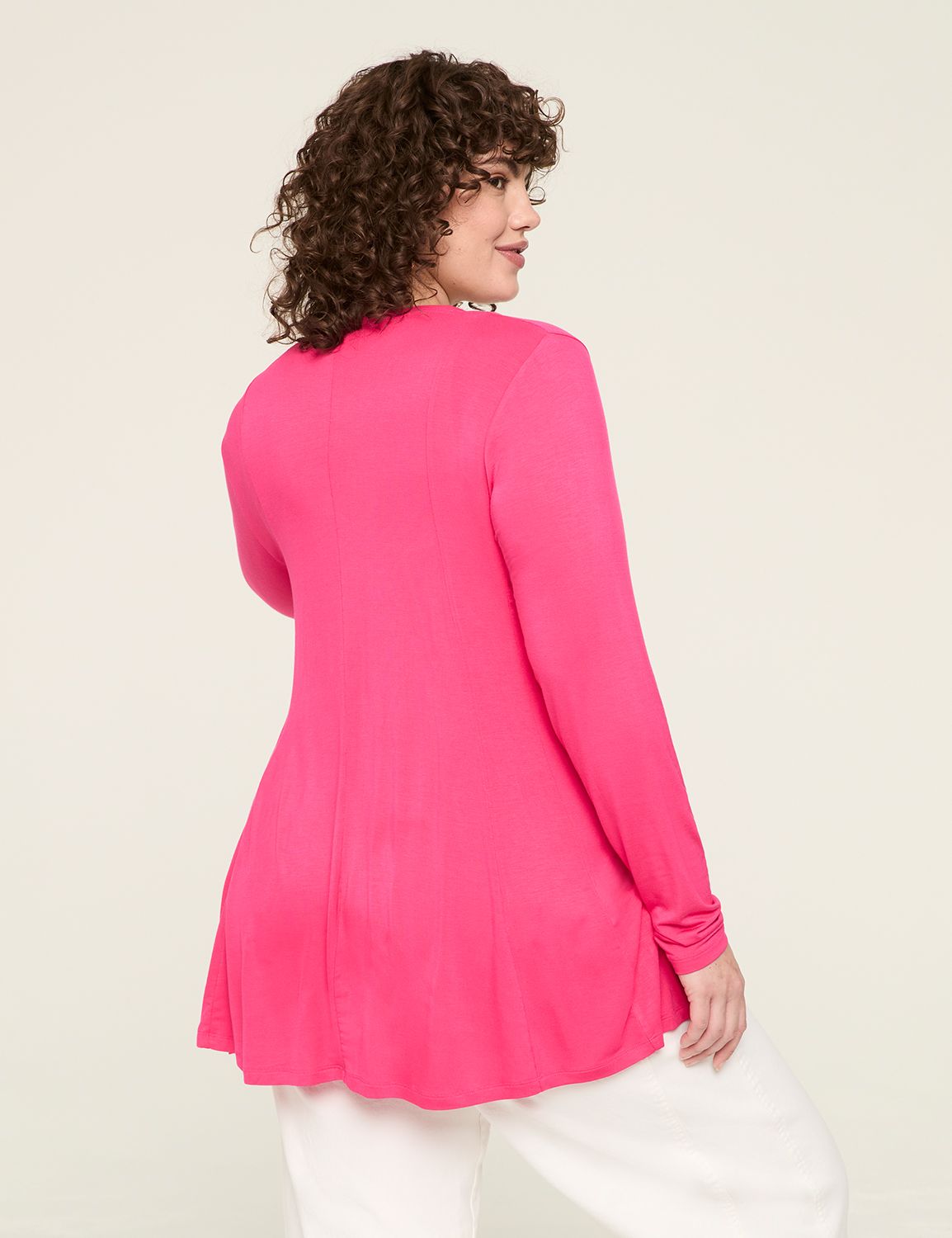 Long Sleeve Open Front Fit And Flar Product Image 2