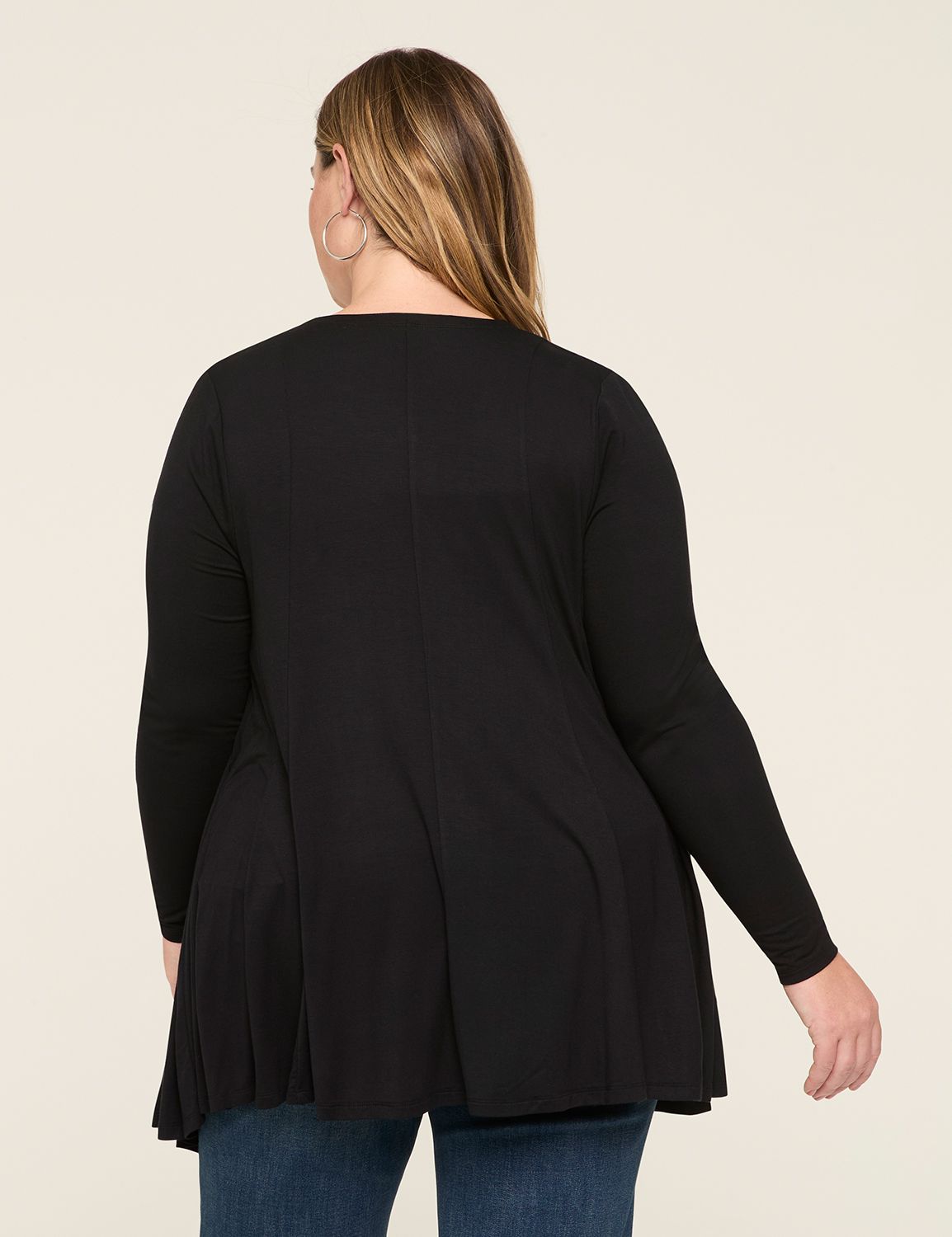Long Sleeve Open Front Fit And Flar Product Image 2