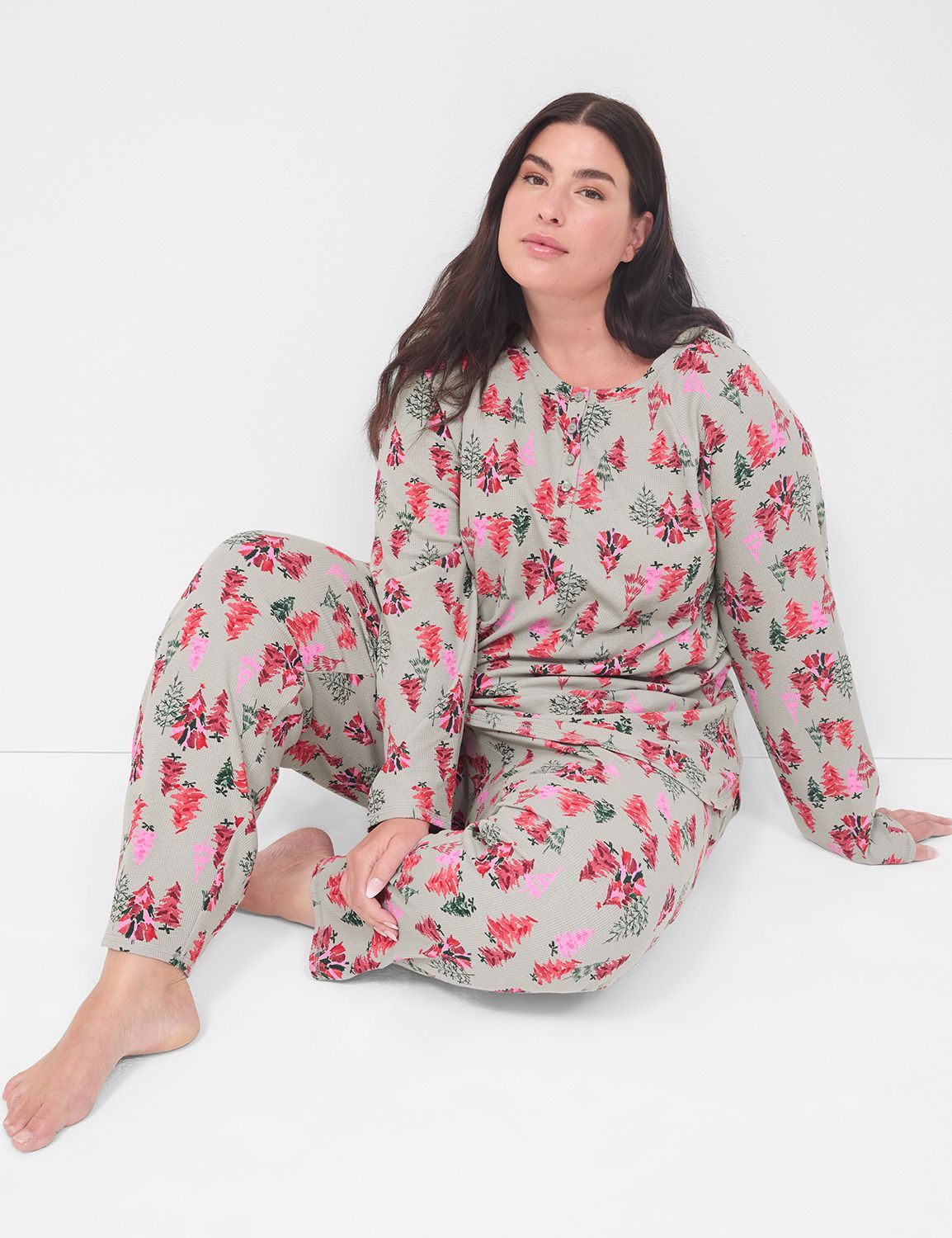 Thermal Henley Straight Leg Package LaneBryant