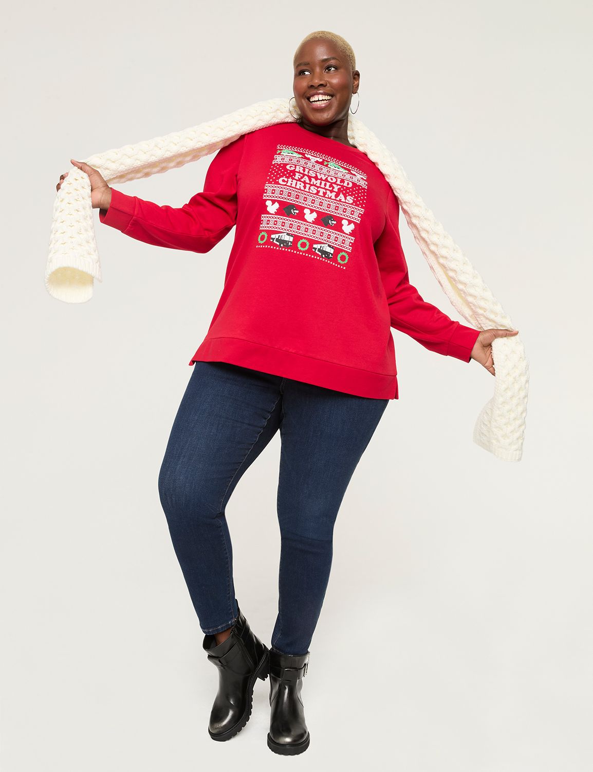Glitter Griswold Family Christmas Graphic Sweatshirt | LaneBryant