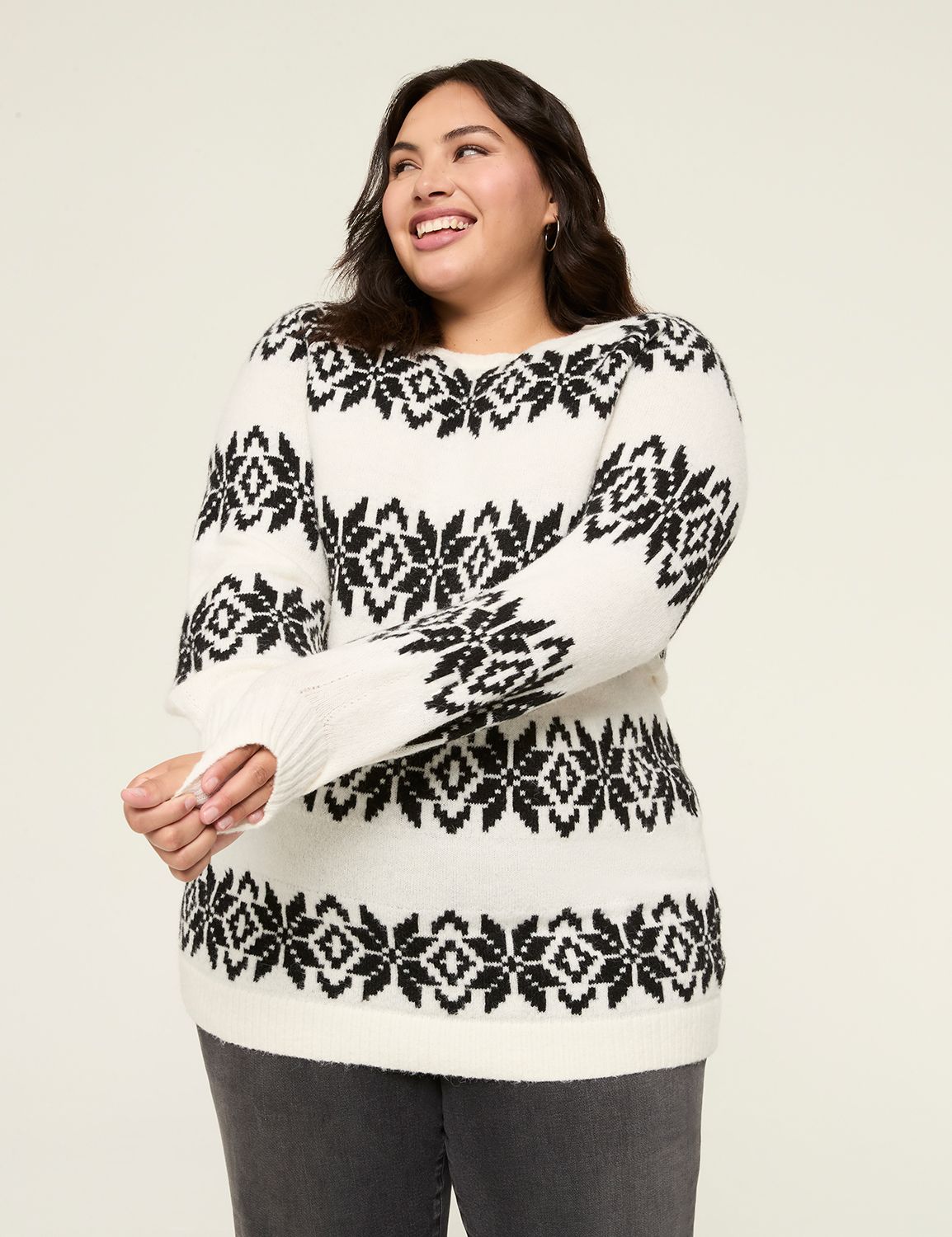 Jacquard Tunic Sweater