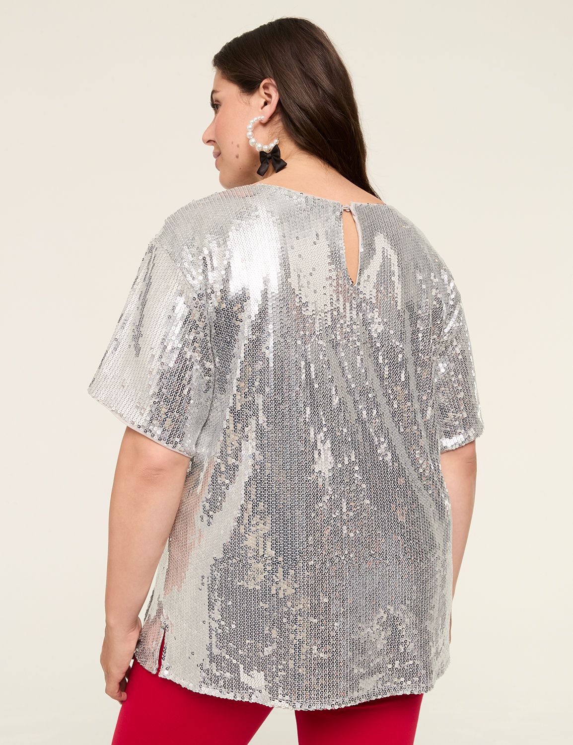 Short-Sleeve Sequin Tee