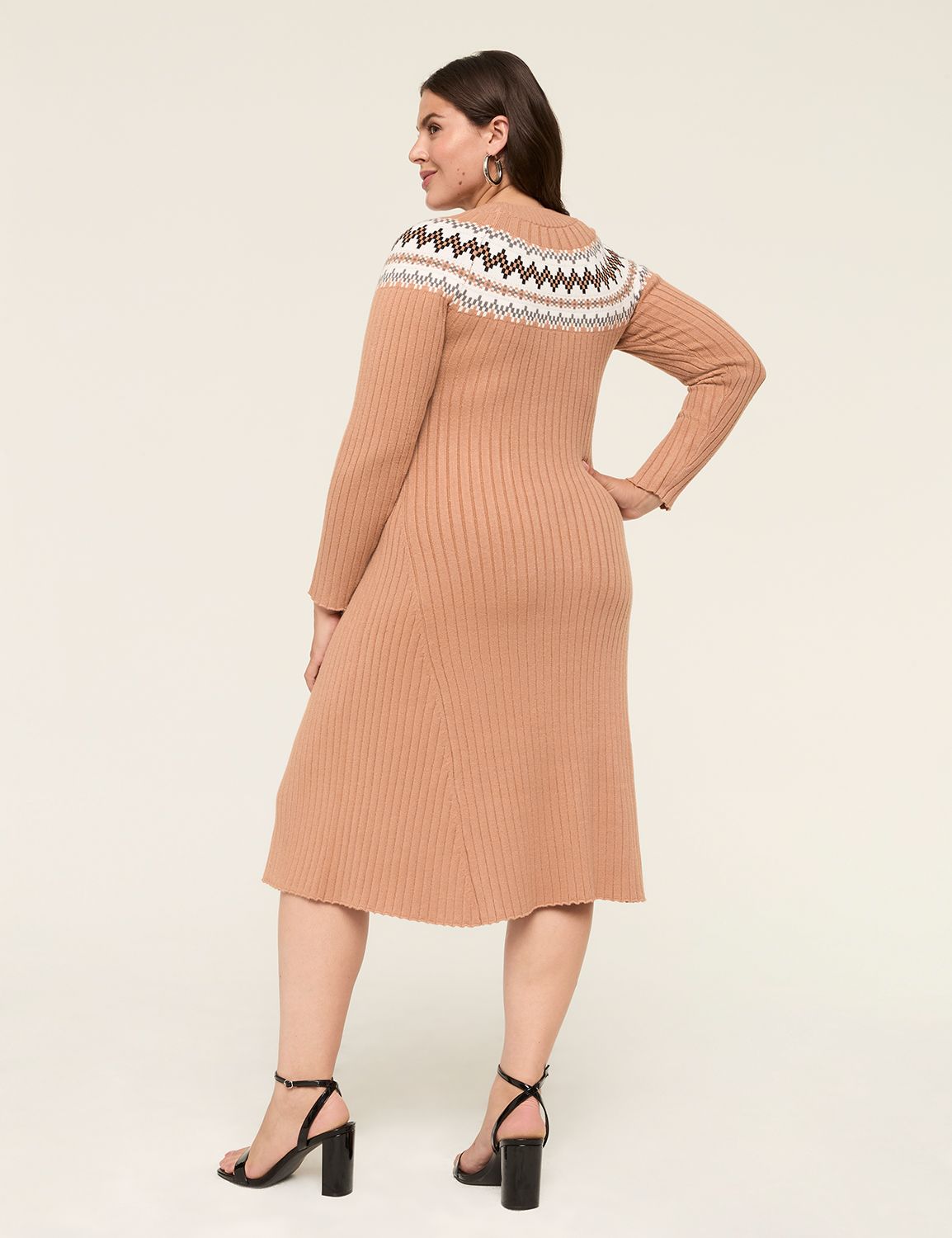 Rib Fair Isle Sweater Dress | LaneBryant