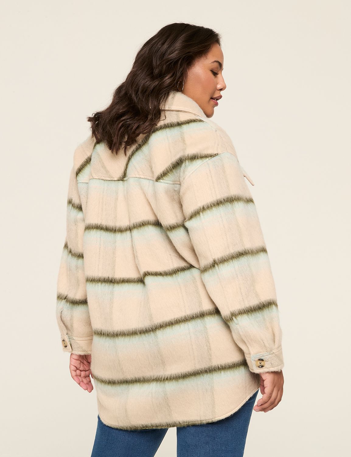 Faux-Wool Plaid Shacket