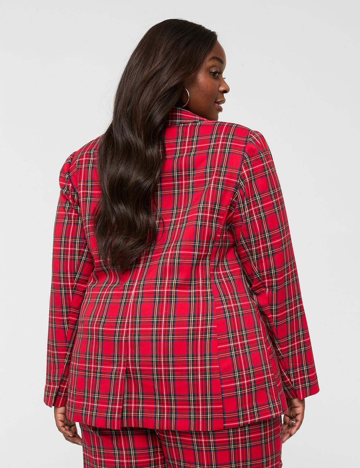 The Perfect Drape Red Plaid Blazer Product Image 2