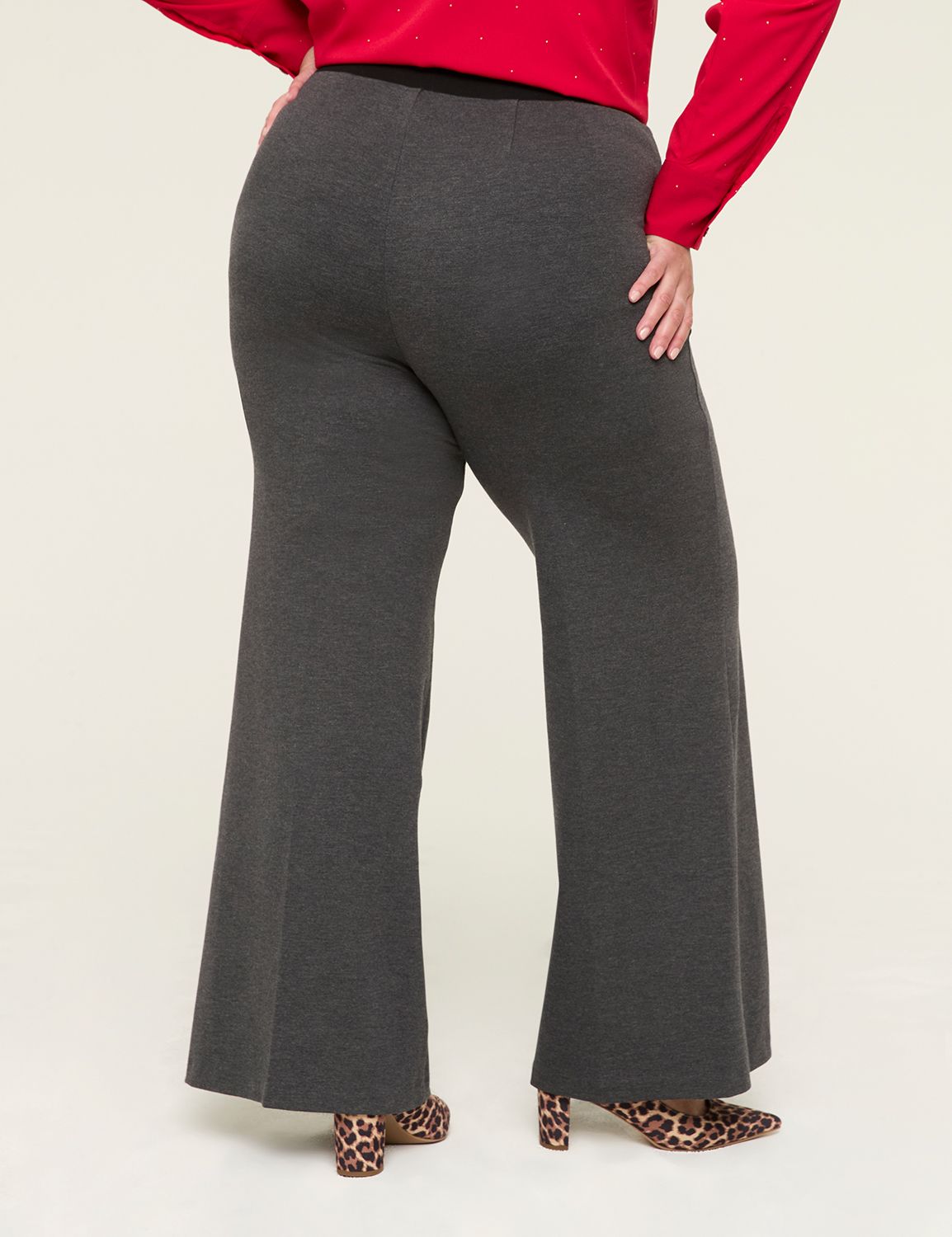 Ponte Pull-On Kick Flare Palazzo Pant | LaneBryant