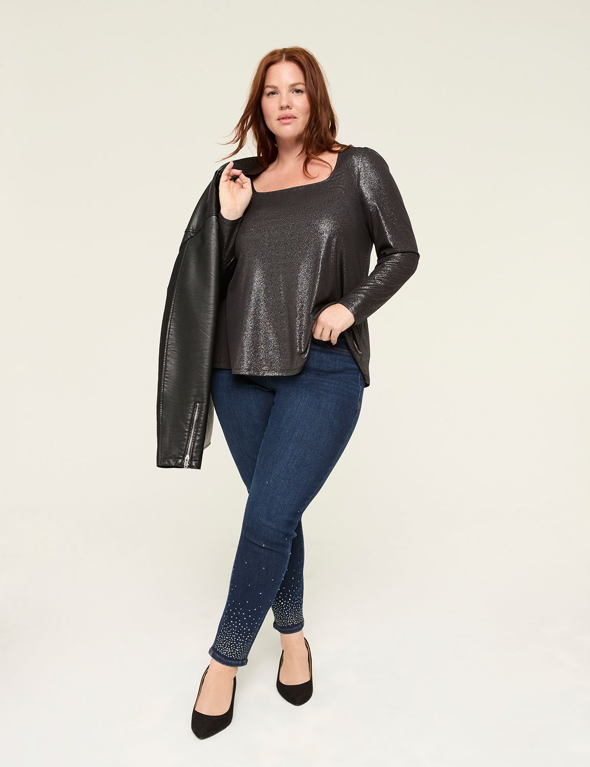 Classic Long Sleeve Square Neck Swi Product Image 3