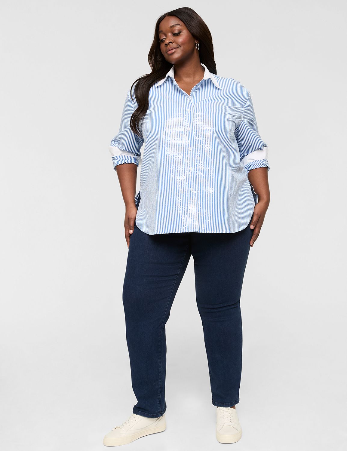 Relaxed Long Sleeve Button Down Seq Product Image 3
