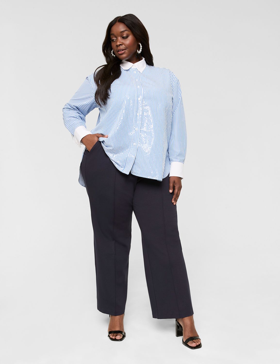 Relaxed Long Sleeve Button Down Seq Product Image 5