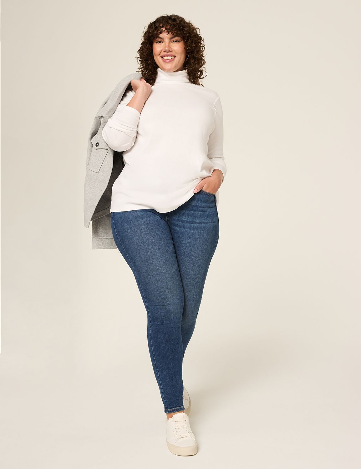 Long Sleeve Ribbed Turtleneck Top F Product Image 3