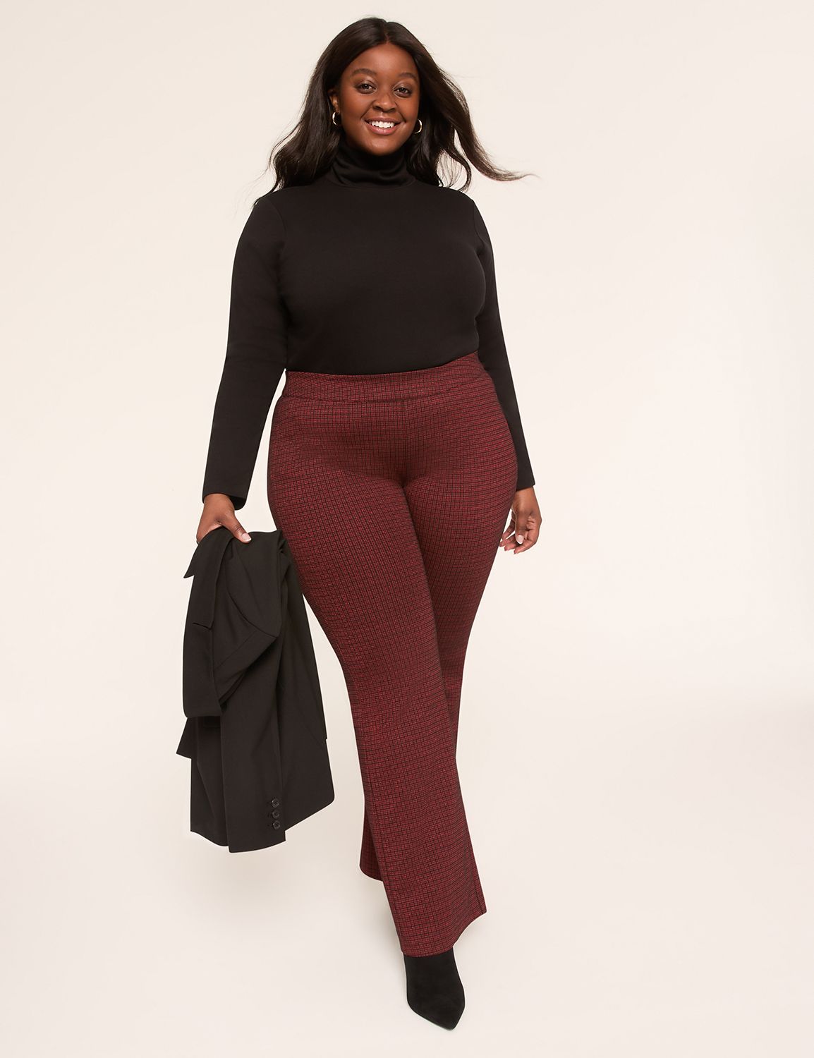 Turtleneck Tie-Front Top.