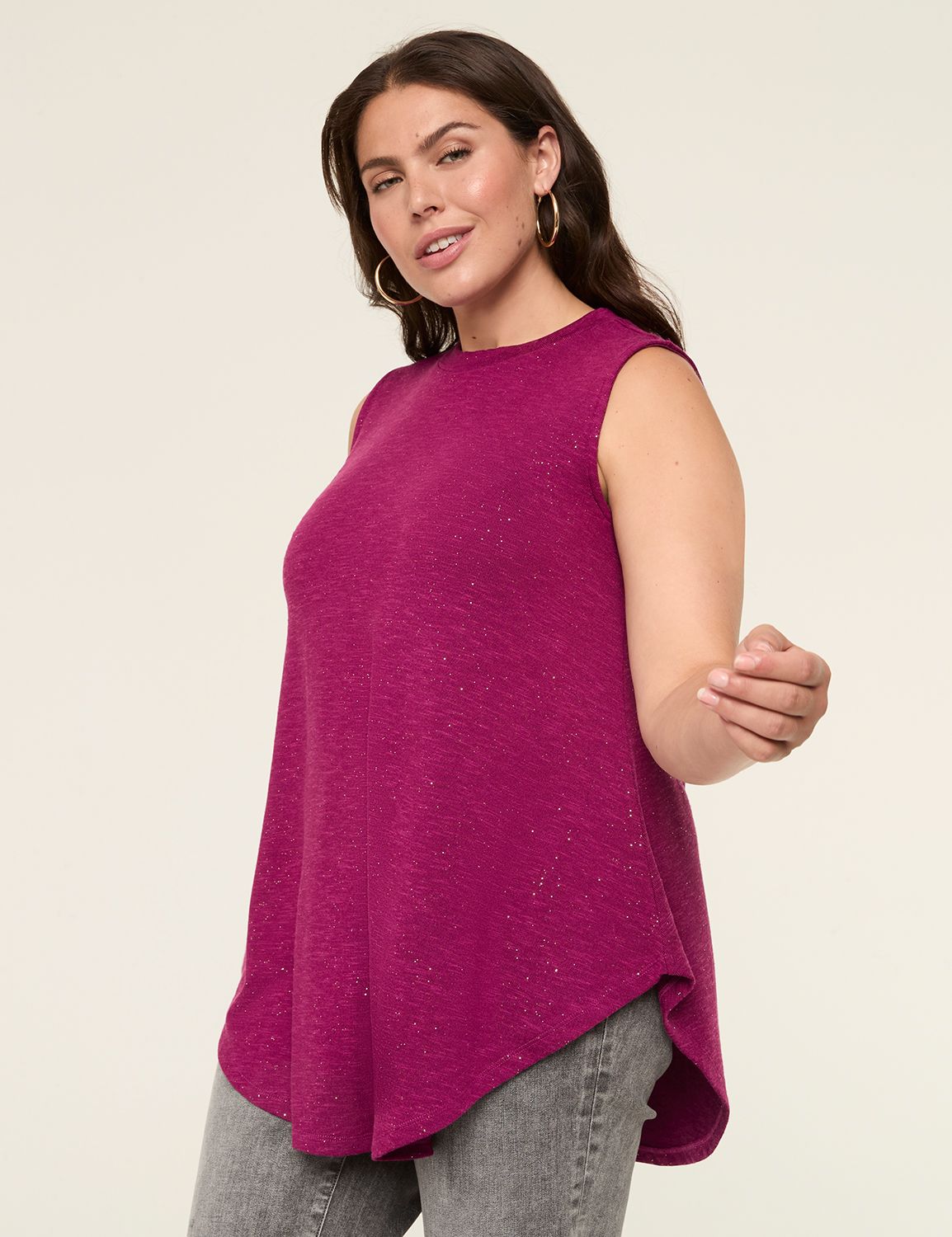 Glitter Swing High Neck Tunic LaneBryant