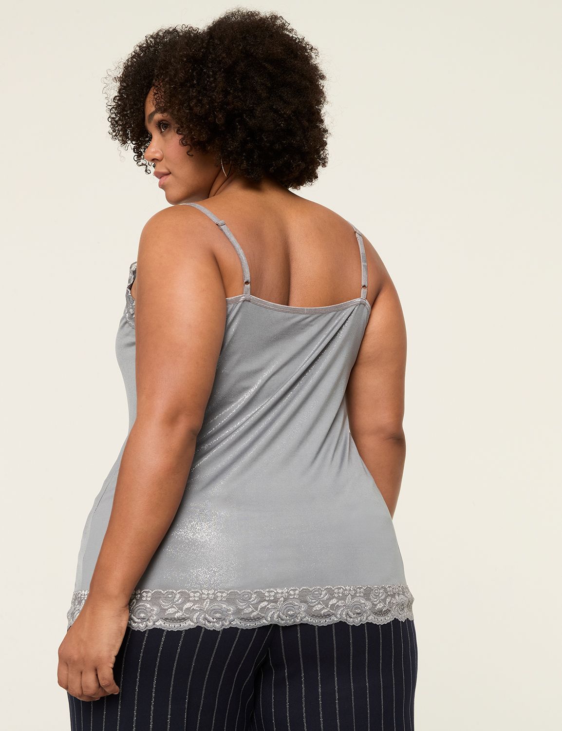 Reworked DC lace trim cami