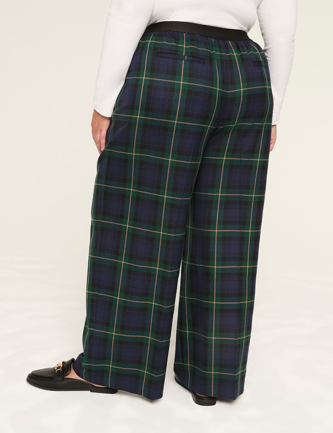 EXPOSED ELASTIC WIDELEG PANT - BLAC Product Image 2