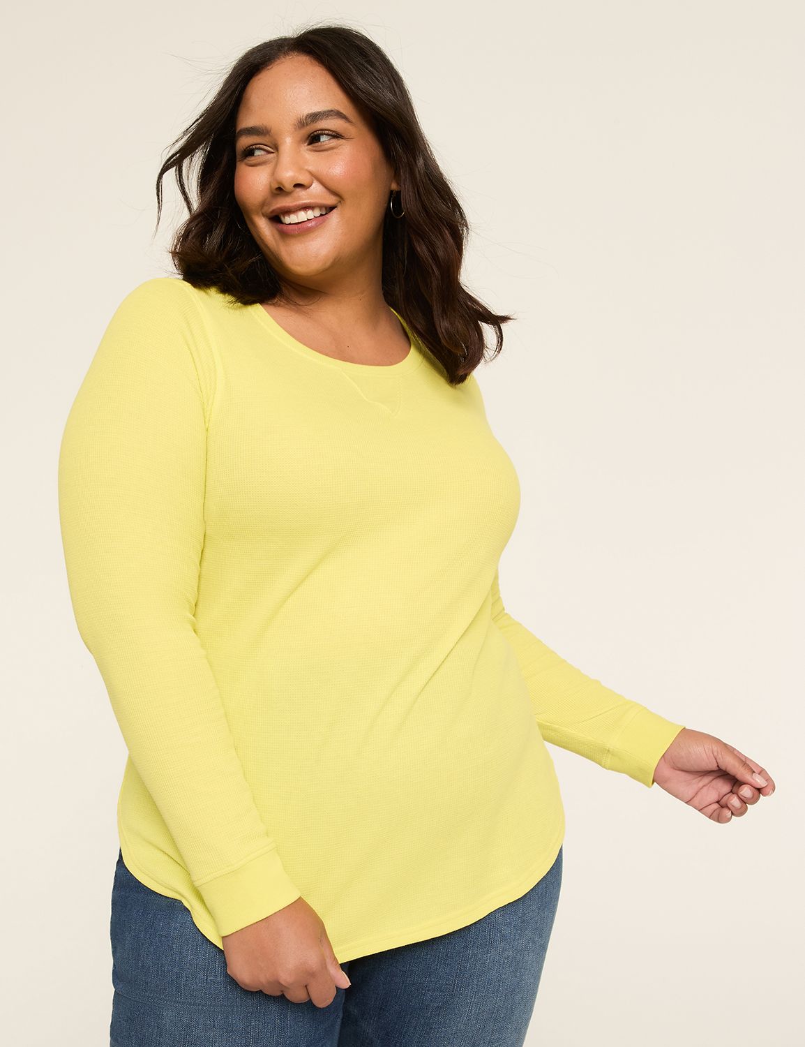 Classic Long Sleeve Scoop Hem Tunic Product Image 1