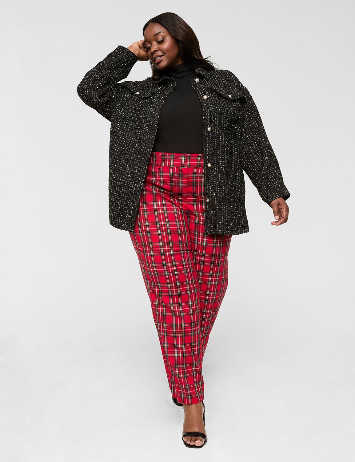 Sequin Tweed Shacket | LaneBryant