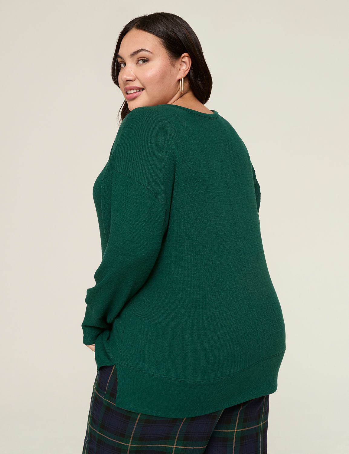 V-NECK DOLMAN SLEEVE TUNIC - ELANUR - PLUS SIZE