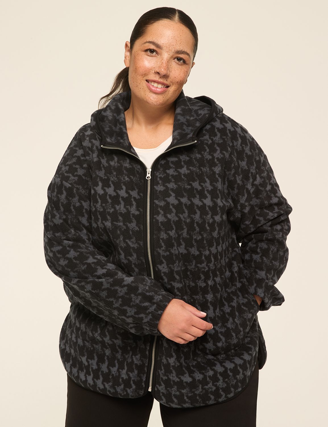 sudo 2way coat「leo sheep」リバーシブル LIVI Long Sleeve Full Zip Sherpa Ja | LaneBryant